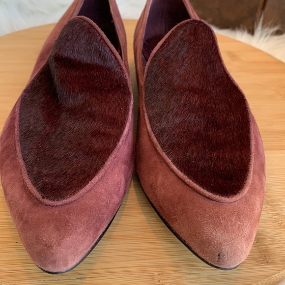 Marc Fisher | Suede Burgundy Slip On Loafers 6 1/2 - Picture 2 of 13